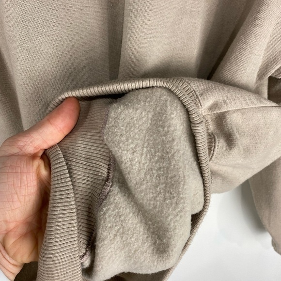 Mark Elliot: Vintage Mixed Media Leather Crewneck Pullover Sweatshirt Size Small - Picture 7 of 7